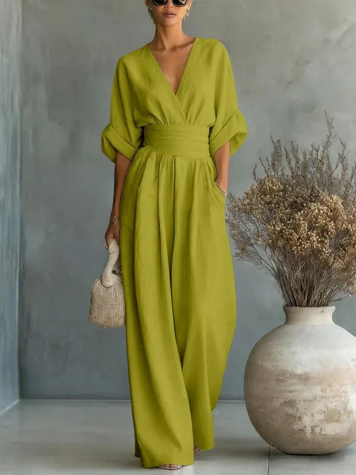 Sofía | Mono Elegante de Tiro Alto con Escote en V