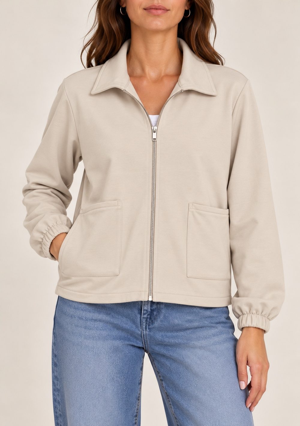 Marisa | Chaqueta de Felpa con Cremallera