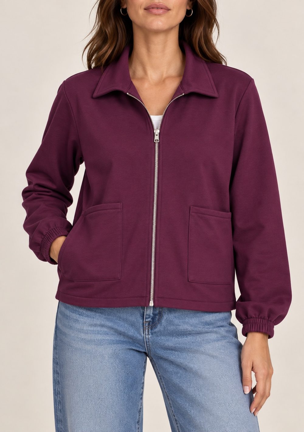 Marisa | Chaqueta de Felpa con Cremallera