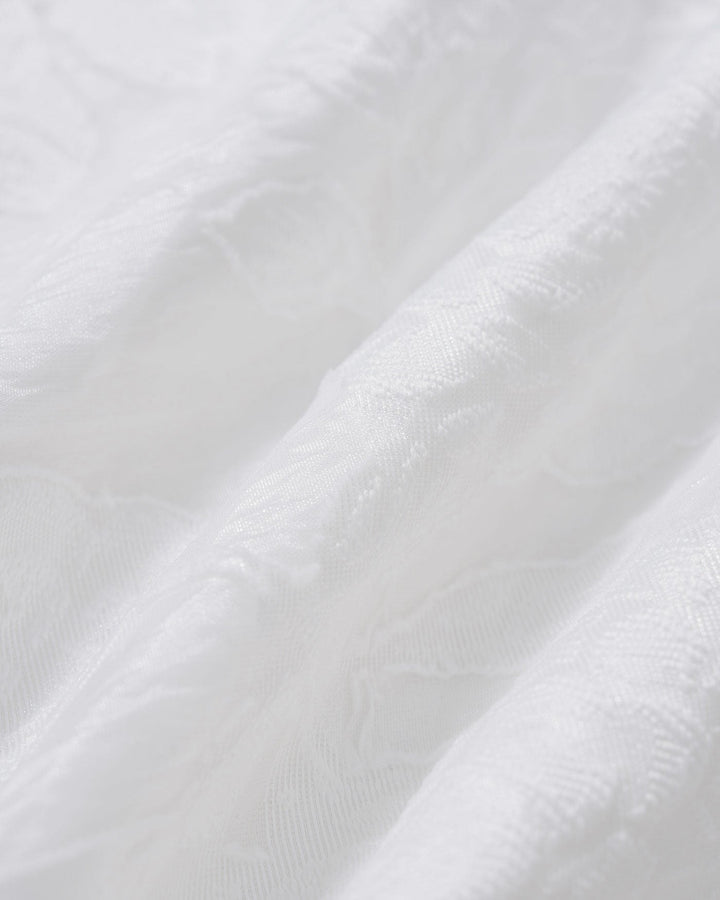 Nuria | Vestido Midi de Jacquard con Espalda Fruncida