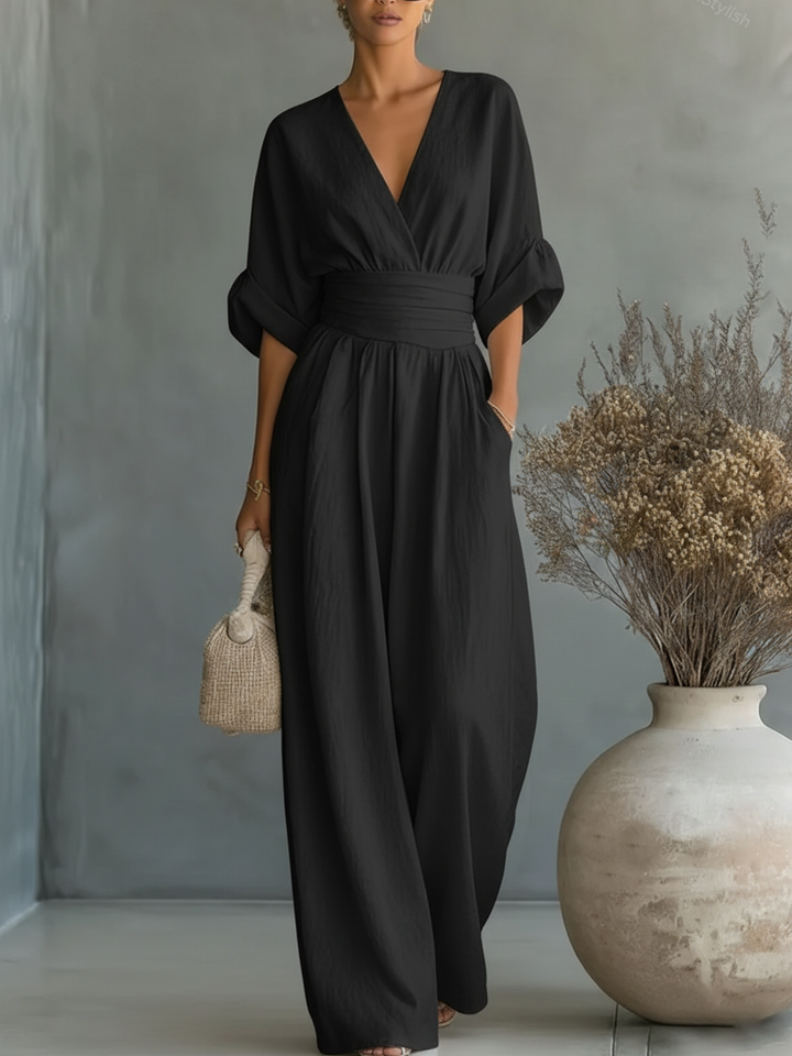 Sofía | Mono Elegante de Tiro Alto con Escote en V