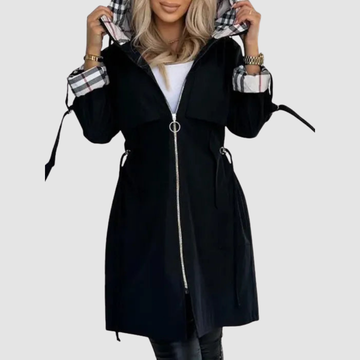 Nerea | Chaqueta Impermeable con Capucha y Cremallera
