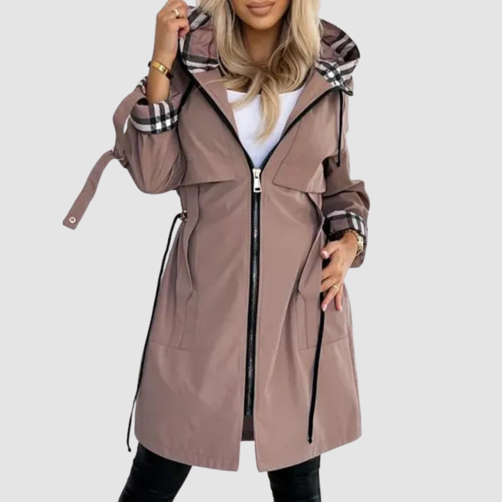 Nerea | Chaqueta Impermeable con Capucha y Cremallera