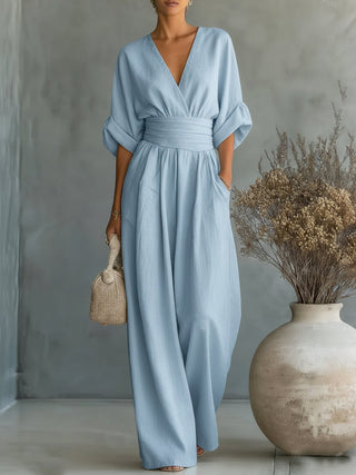Sofía | Mono Elegante de Tiro Alto con Escote en V