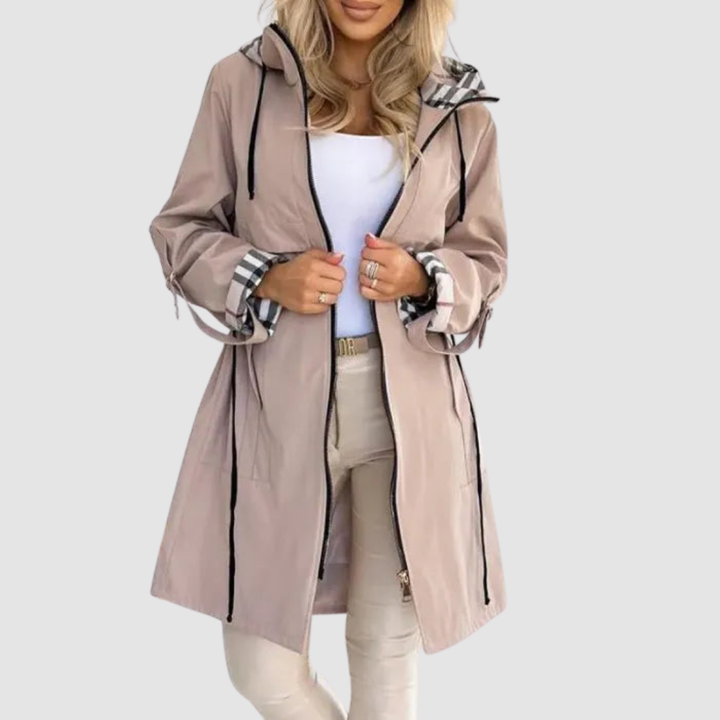 Nerea | Chaqueta Impermeable con Capucha y Cremallera