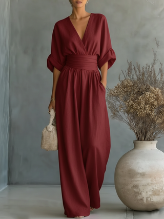Sofía | Mono Elegante de Tiro Alto con Escote en V