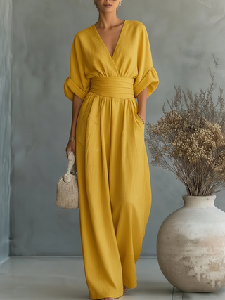 Sofía | Mono Elegante de Tiro Alto con Escote en V