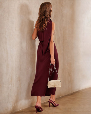 Pilar | Vestido Largo de Satén con Un Hombro