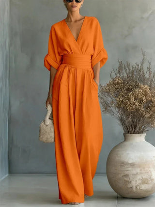 Sofía | Mono Elegante de Tiro Alto con Escote en V