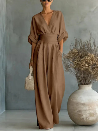 Sofía | Mono Elegante de Tiro Alto con Escote en V