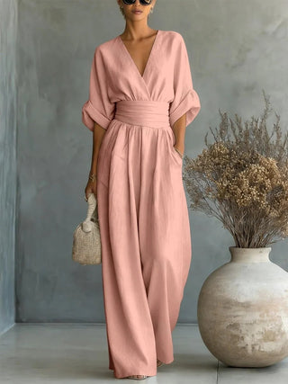 Sofía | Mono Elegante de Tiro Alto con Escote en V