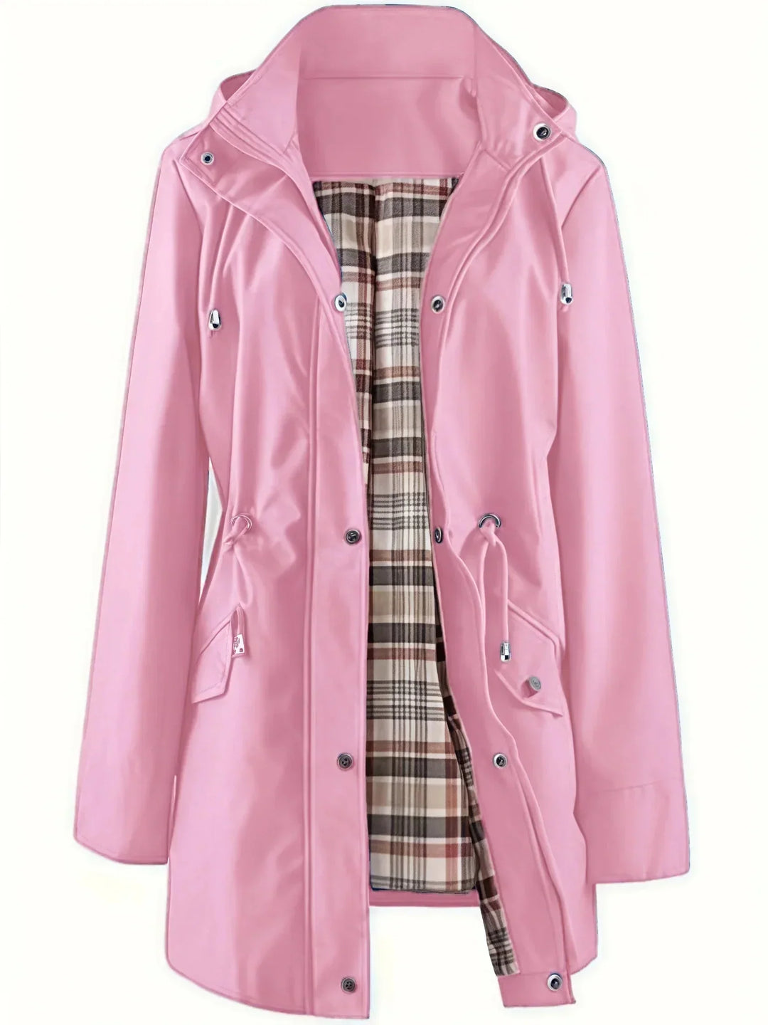 Candela | Chubasquero 3 en 1 con Forro de Cuadros y Capucha Desmontable
