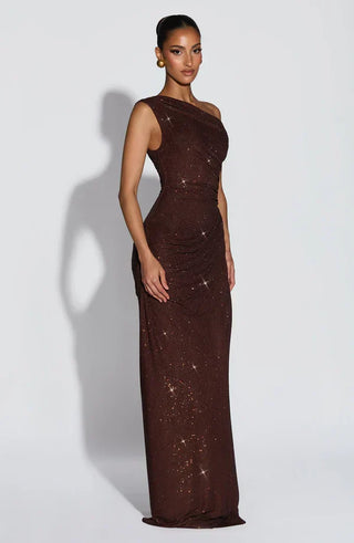 Amalia | Vestido Largo de Satén con Escote en V