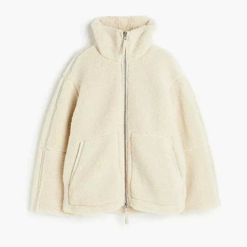 Aitana | Chaqueta Teddy Oversize con Cuello Alto