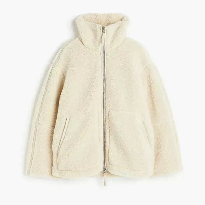 Aitana | Chaqueta Teddy Oversize con Cuello Alto