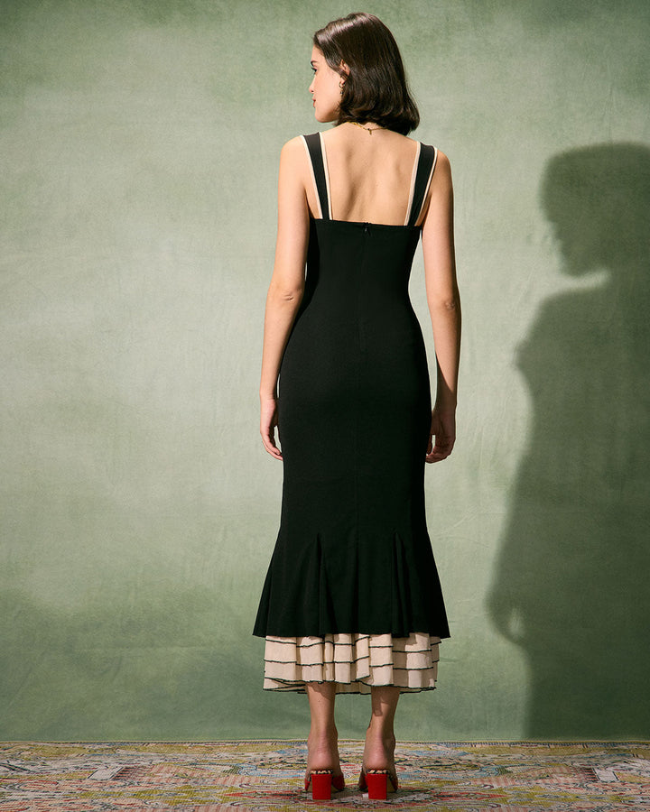 Ana | Vestido Largo Ceñido con Escote Corazón