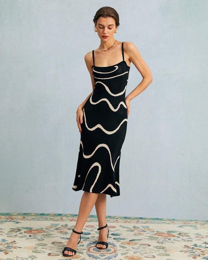 Gemma | Vestido Midi de Punto con Bajo Sirena