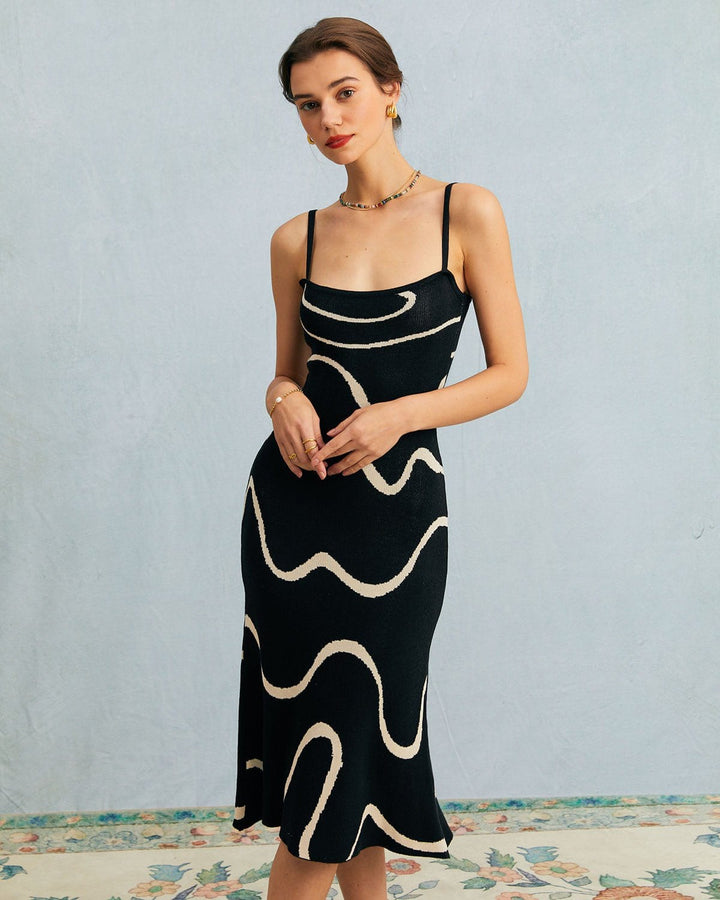 Gemma | Vestido Midi de Punto con Bajo Sirena